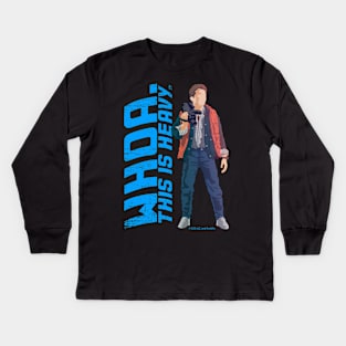 Marty Mcfly, movie quote, whoa this is heavy Kids Long Sleeve T-Shirt